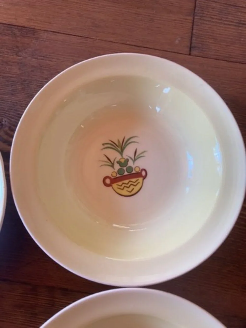 Set Of 6 Bowls Taylor Smith Taylor Swiss Provincial 6” Yellow Antique 1952